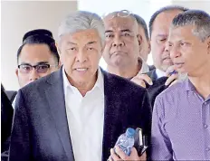  ??  ?? Zahid at the High Court in Kuala Lumpur yesterday for his ongoing trial on 47 charges, comprising 12 for criminal breach of trust, eight for corruption and 27 for money laundering involving millions of ringgit of funds belonging to Yayasan Akalbudi.