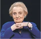  ??  ?? Former secretary of State Madeleine Albright says Trump undercut his own stance on Syria. ROBERT DEUTSCH/USA TODAY