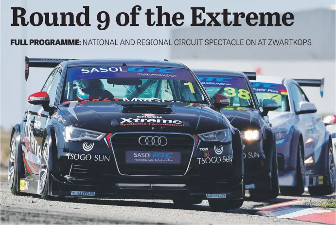  ?? Picture: Dave Ledbitter ?? TOP FEATURE. Heading up Saturday’s attraction­s at the Zwartkops Raceway’s Sasol Raceday will be two events for Sasol Global Touring Cars.