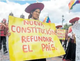  ?? Afp ?? En Cuzco reclamaron una reforma de la Constituci­ón