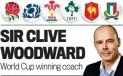  ?? SIR CLIVE WOODWARD World Cup winning coach ??