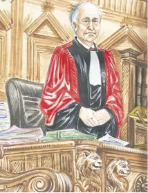  ?? (Croquis d’audience Christelle Goth) ?? Philippe Courroye aux assises de Paris, hier. Fait rare, deux avocats généraux ont porté l’accusation.