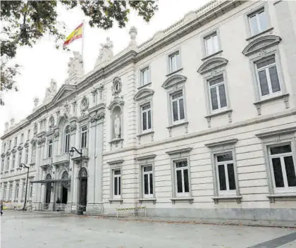  ?? EUROPA PRESS ?? Una imagen de la sede del Tribunal Supremo en Madrid.
