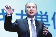  ?? — Reuters photo ?? Japan’s SoftBank Group Corp chief executive Masayoshi Son attends a news conference in Tokyo, Japan in this file photo.