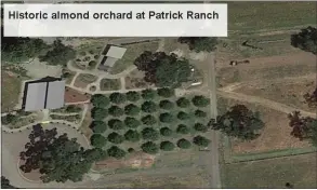  ?? GOOGLE EARTH ?? A Google Earth image shows the almond orchard at the Patrick Ranch Museum in Durham.
