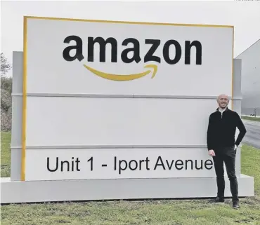  ?? PHOTO SUBMITTED ?? DELIVERING SUCCESS: Venture Forge chief Andrew Banks is pictured at Amazon.