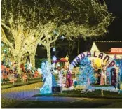  ?? TAMPA BAY TIMES ?? A home at 2833 Meadow Hill Drive in Clearwater boasts a Christmas lights display of over a half-million lights this year.
