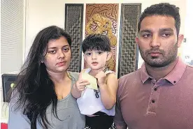  ?? Picture / Simon Collins ?? Asha Rani (left), Vikram Salaria and their daughter Khwahish, 2, are among those facing deportatio­n to India.