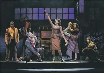  ?? PHOTOS BY PAUL KOLNIK ?? Felicia Boswell (center) and Quentin Earl Darrington (kneeling) in the touring production of Tony-winning musical “Memphis.”