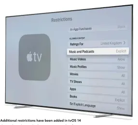  ??  ?? Additional restrictio­ns have been added in tvos 14 that make online multiplaye­r gaming much safer