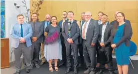  ?? ?? The newly elected members of Horowhenua District Council at a swearing-in ceremony this week.