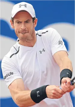  ?? Picture: AP. ?? World No 1 and top seed Andy Murray in action against Feliciano Lopez of Spain.