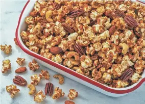  ?? PROVIDED PHOTOS ?? The Made in Oklahoma Coalition’s Tailgate Caramel Corn is ideal for football season.