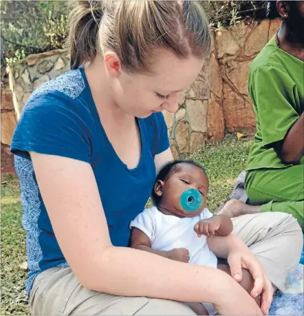  ?? Photo: SUPPLIED ?? GREAT EXPERIENCE: Former Matamata College student Anna Watkins travelled to Uganda last month to volunteer at a babies home.