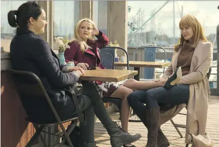  ?? HBO ?? Big Little Lies features a who’s who of female actors including Shailene Woodley, left, Reese Witherspoo­n and Nicole Kidman.