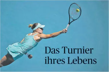  ?? [ AFp/Anthony wallace] ?? Im 30. Anlauf steht Magda Linette erstmals im Halbfinale eines Grand-Slam-Turniers.