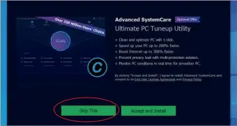  ??  ?? Here’s some advanced system care from us: click Skip This to avoid this junk