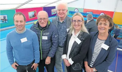  ?? ?? Sligo Sport and Recreation Partnershi­p board members Ross Lappin (ATU Sligo), Joe McDonagh, Jack Lynch (MSLETB), Emer Concannon (Sligo County Council) and Deirdre Lavin (SSRP) enjoying the launch.