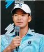  ?? ?? Taichi Kho is just outside the top 60 on the Olympic Golf Rankings.