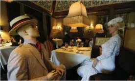  ?? Photograph: Steve Helber/AP ?? Mannequins provide social distancing at the Inn at Little Washington as they prepare to reopen their restaurant on Thursday in Washington, Virginia.