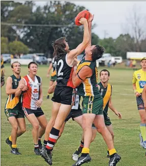  ?? Photo: Aydin Payne ?? Star performer: Nagambie youngster Jonathan Moore starred with six goals in his first final.