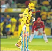  ??  ?? CSK skipper M S Dhoni likes to stamp his authority at every important match.