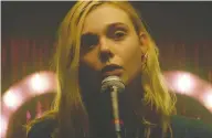  ?? LD ENTERTAINM­ENT / BLEECKER STREET / COURTESY OF ELEVATION PICTURES ?? Elle Fanning stars as Violet Valenski in writer and director Max Minghella’s Teen Spirit.