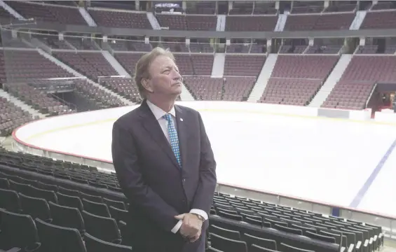  ?? ADRIAN wyld/ THE CANADIAN PRESS ?? Ottawa Senators owner Eugene Melnyk has plans in place to limit Canadian Tire Centre attendance to 6,000 because of the pandemic.