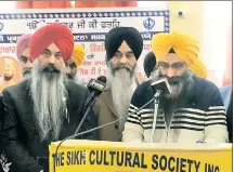  ?? SIKHS FOR JUSTICE ?? ■ Members of some American gurdwara management­s announced a ban on Indian officials in New York in January.
