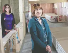  ?? SHAUGHN BUTTS ?? Teena Hughson, left, and Lynne Rosychuk are pictured at Jessie’s House, set to open in April. The family safehouse is named after Rosychuk’s daughter, Jessica Martel, who was killed by her partner.