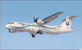  ?? VIA FACEBOOK ?? ▪ File photo of an Aseman Airlines ATR72 aircraft, the same model as Flight EP3704, which crashed on Sunday. The twin engine plane disappeare­d from radar after taking off.