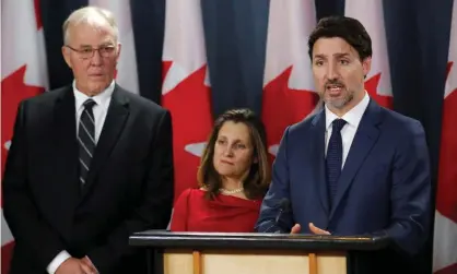  ??  ?? Justin Trudeau at a press conference on Friday. Trudeau said: ‘The situation as it currently stands is unacceptab­le and untenable.’ Photograph: Patrick Doyle/Reuters