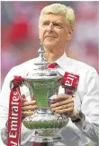  ??  ?? Gunners boss Wenger will be hoping he can replicate his FA Cup successes