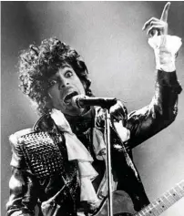  ??  ?? In this Jan 22, 1985 file photo, Prince performs in concert at Riverfront Coliseum during his Purple Rain Tour in Cincinnati, Ohio. — AP photos