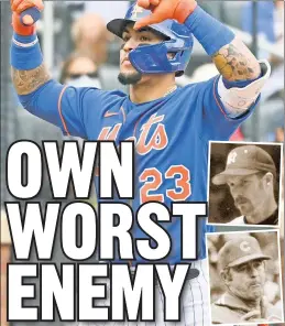  ?? Robert Sabo; AP; Getty Imnages ?? SAY WHAT? Javy Baez and the Mets could learn from former Yankees pitcher Jack McDowell and former Cubs manager Lee Elia: Berating fans normally doesn’t end well.