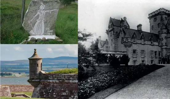  ??  ?? Above top left: Stone Plaque near Braemar Castle commemorat­ing Lady Anne Farquharso­nMacKintos­h. Above
bottom left: Fort George. Above centre: Moy Hall - Inverness. Right: Charles Edward Stuart, by Allan Ramsay.