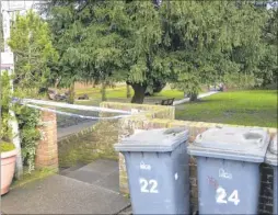  ?? Pictures: Chris Davey ?? Police conducted door-to-door inquiries and cordoned off the entrance to Old Church Yard following the alleged rape at St Paul’s churchyard in Longport at the end of February