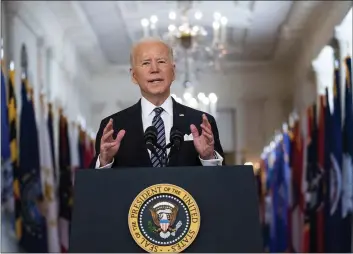  ?? DOUG MILLS — THE NEW YORK TIMES
hours after ?? President Joe Biden addresses the nation on the anniversar­y of the COVID-19shutdown. The president spoke signing into law a $1.9trillion stimulus package.