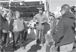  ?? TIMES COLONIST ?? Housing activist Ivan Drury at Nanaimo’s tent city in May. Drury has made several trips from the Lower Mainland to Victoria, Saanich and Nanaimo tent cities.