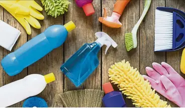  ??  ?? Keep your home squeaky clean with regular spring cleaning sessions.