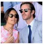  ??  ?? Pippa and fiancé James at Wimbledon; at Kate and Wills’ wedding in 2011