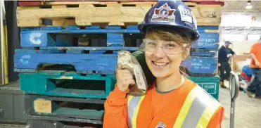  ?? SUPPLIED ?? Alisha Kelloway’s apprentice­ship training allows her to earn while she learns – on her way to certificat­ion as an electrical worker.