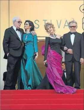  ?? ANNE-CHRISTINE POUJOULAT / AFP ?? Michael Caine, Rachel Weisz, Jane Fonda y Harvey Keitel, en la alfombra