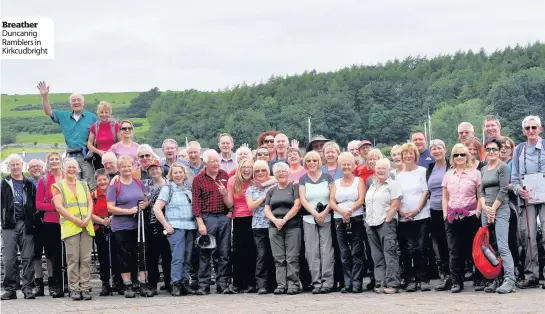  ??  ?? Breather Duncanrig Ramblers in Kirkcudbri­ght