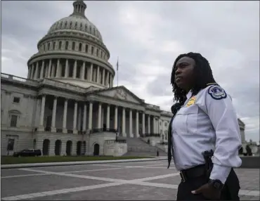  ?? (Washington Post/Jabin Botsford) ?? Capt. Carneysha Mendoza of the Capitol Police force stands outside the Capitol in September.