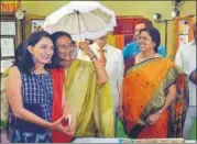  ?? HT PHOTOS ?? Minister Rita Bahuguna Joshi inaugurati­ng the exhibition