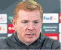  ??  ?? Neil Lennon: Waiting game.