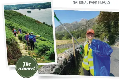  ??  ?? ABOVE Safer Lakes recruited a team of new volunteer ‘welcome hosts’ who also picked up litter