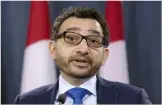  ?? CP PHOTO ADRIAN WYLD ?? Transport Minister Omar Alghabra attends a news conference Wednesday in Ottawa.