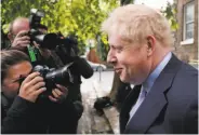  ?? Frank Augstein / Associated Press ?? Boris Johnson is the front-runner in the contest to succeed Theresa May as Britain’s prime minister.